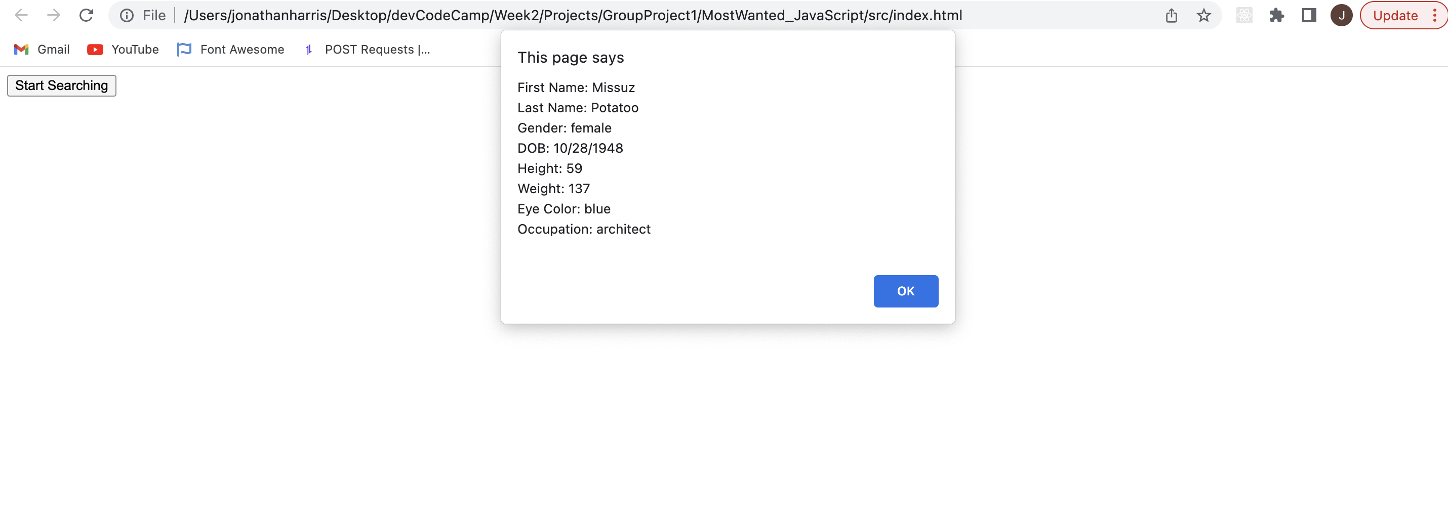 Most Wanted project